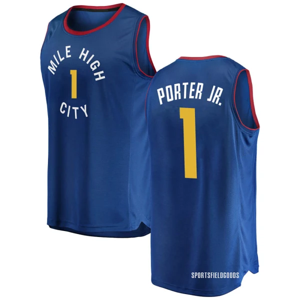 Youth Michael Porter Jr. Denver Nuggets Blue Fast Break 2018/19 Jersey - Statement Edition