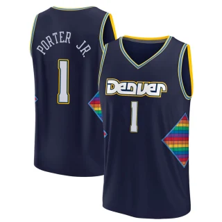 Youth Michael Porter Jr. Denver Nuggets Navy Fast Break 2021/22 Replica City Edition Jersey