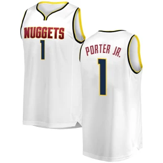 Youth Michael Porter Jr. Denver Nuggets White Fast Break 2018/19 Jersey - Association Edition