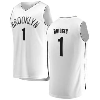 Youth Mikal Bridges Brooklyn Nets White Fast Break Jersey - Association Edition