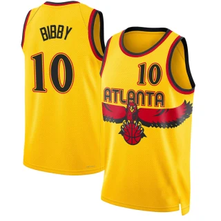 Youth Mike Bibby Atlanta Hawks Yellow Swingman 2021/22 City Edition Jersey