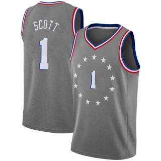 Youth Mike Scott Philadelphia 76ers Gray Swingman 2018/19 Jersey - City Edition