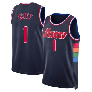 Youth Mike Scott Philadelphia 76ers Navy Swingman 2021/22 City Edition Jersey