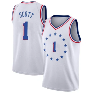 Youth Mike Scott Philadelphia 76ers White Swingman 2018/19 Jersey - Earned Edition