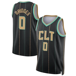 Youth Miles Bridges Charlotte Hornets Black Swingman Jordan Brand 2022/23 City Edition Jersey