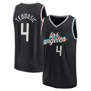 Youth Milos Teodosic Los Angeles Clippers Black Fast Break 2022/23 City Edition Jersey