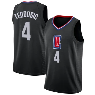 Youth Milos Teodosic Los Angeles Clippers Black Swingman Jersey - Statement Edition