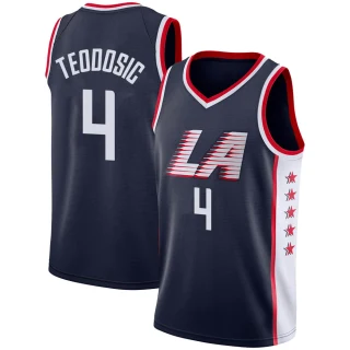 Youth Milos Teodosic Los Angeles Clippers Navy Swingman 2018/19 Jersey - City Edition