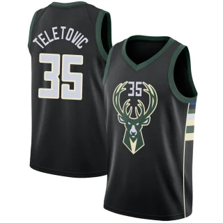 Youth Mirza Teletovic Milwaukee Bucks Black Swingman Jersey - Statement Edition