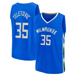 Youth Mirza Teletovic Milwaukee Bucks Royal Fast Break 2022/23 City Edition Jersey