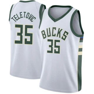 Youth Mirza Teletovic Milwaukee Bucks White Swingman Jersey - Association Edition