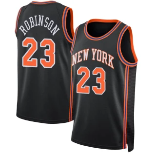 Youth Mitchell Robinson New York Knicks Black Swingman 2021/22 Jersey - City Edition