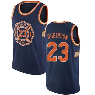 Youth Mitchell Robinson New York Knicks Navy Blue Authentic Jersey - City Edition