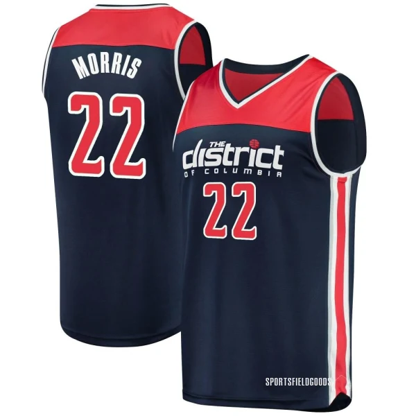 Youth Monte Morris Washington Wizards Navy Fast Break 2019/20 Jersey - Statement Edition
