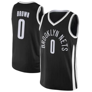 Youth Moses Brown Brooklyn Nets Black Swingman Jersey - City Edition