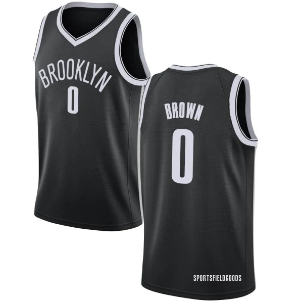 Youth Moses Brown Brooklyn Nets Black Swingman Jersey - Icon Edition