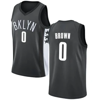 Youth Moses Brown Brooklyn Nets Brown Swingman Gray Jersey - Statement Edition
