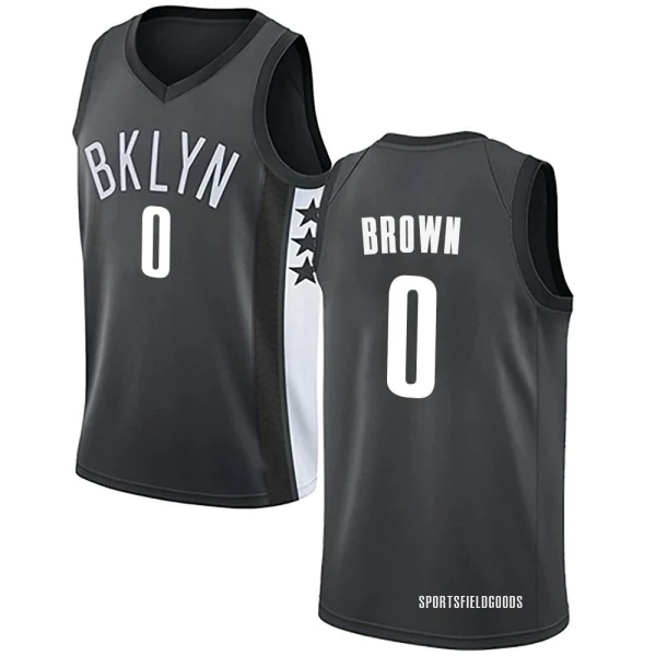 Youth Moses Brown Brooklyn Nets Brown Swingman Gray Jersey - Statement Edition
