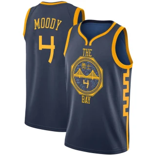Youth Moses Moody Golden State Warriors Gold Swingman Navy 2018/19 Jersey - City Edition