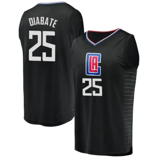 Youth Moussa Diabate Los Angeles Clippers Black Fast Break Jersey - Statement Edition