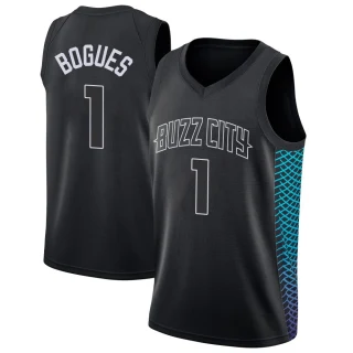 Youth Muggsy Bogues Charlotte Hornets Black Swingman Jordan Brand Jersey - City Edition