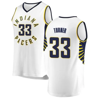 Youth Myles Turner Indiana Pacers White Fast Break Jersey - Association Edition