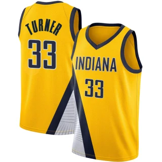 Youth Myles Turner Indiana Pacers Yellow Swingman 2019/20 Jersey - Statement Edition