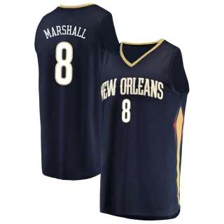 Youth Naji Marshall New Orleans Pelicans Navy Fast Break Jersey - Icon Edition