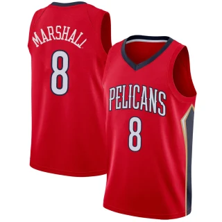 Youth Naji Marshall New Orleans Pelicans Red Swingman Jersey - Statement Edition