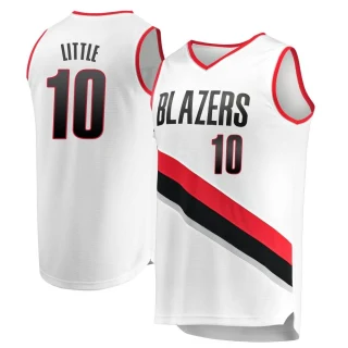 Youth Nassir Little Portland Trail Blazers White Fast Break Jersey - Association Edition