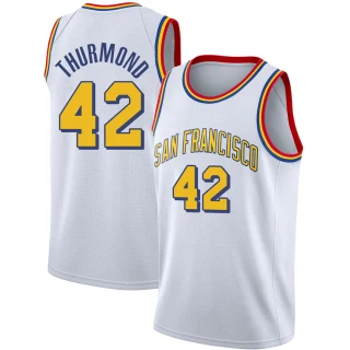 Youth Nate Thurmond Golden State Warriors Gold Swingman White Hardwood Classics Jersey - San Francisco Classic Edition