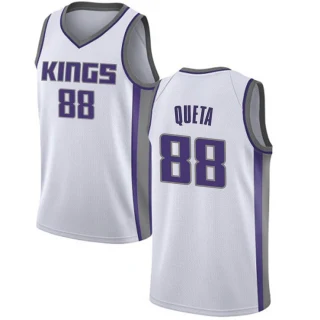 Youth Neemias Queta Sacramento Kings White Swingman Jersey - Association Edition