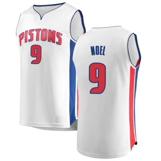 Youth Nerlens Noel Detroit Pistons White Fast Break Jersey - Association Edition