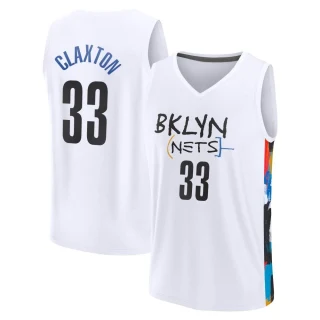 Youth Nic Claxton Brooklyn Nets White Fast Break 2022/23 City Edition Jersey
