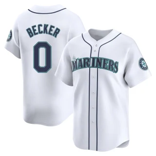 Youth Nick Becker Seattle Mariners White Limited Home Jersey