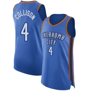 Youth Nick Collison Oklahoma City Thunder Blue Authentic Jersey - Icon Edition