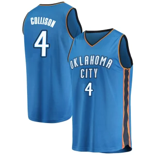 Youth Nick Collison Oklahoma City Thunder Blue Fast Break Replica Jersey - Icon Edition