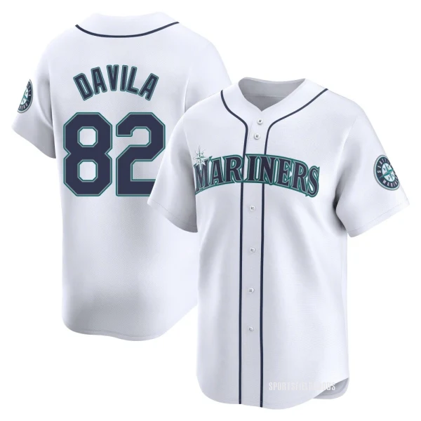 Youth Nick Davila Seattle Mariners White Limited Home Jersey