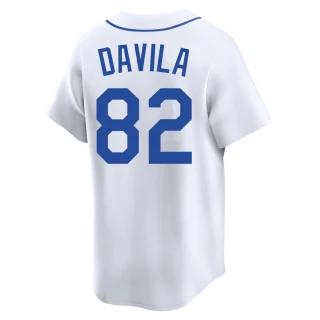 Youth Nick Davila Seattle Mariners White Limited Throwback Cooperstown Collection Jersey