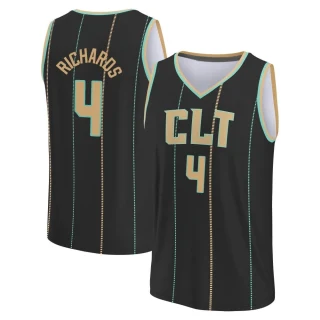 Youth Nick Richards Charlotte Hornets Black Fast Break 2022/23 City Edition Jersey