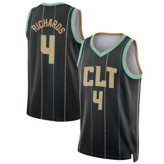 Youth Nick Richards Charlotte Hornets Black Swingman Jordan Brand 2022/23 City Edition Jersey