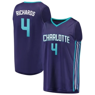 Youth Nick Richards Charlotte Hornets Purple Fast Break Fanatics Brand Jersey - Statement Edition