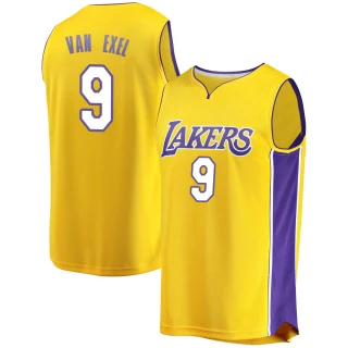 Youth Nick Van Exel Los Angeles Lakers Gold Fast Break Jersey - Icon Edition