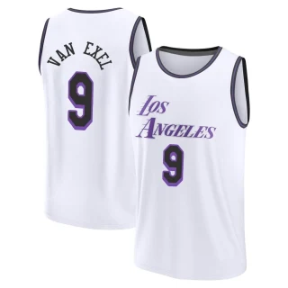 Youth Nick Van Exel Los Angeles Lakers White Fast Break 2022/23 City Edition Jersey