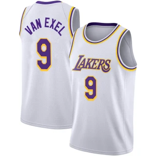 Youth Nick Van Exel Los Angeles Lakers White Swingman 2020/21 Jersey - Association Edition