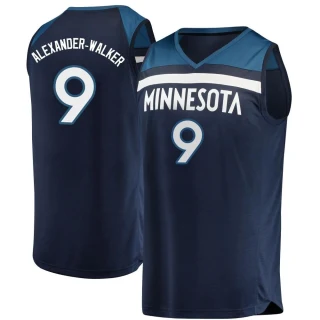 Youth Nickeil Alexander-Walker Minnesota Timberwolves Navy Fast Break Jersey - Icon Edition