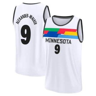 Youth Nickeil Alexander-Walker Minnesota Timberwolves White Fast Break 2022/23 City Edition Jersey