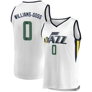 Youth Nigel Williams-Goss Utah Jazz White Fast Break Jersey - Association Edition