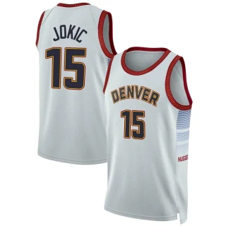 Youth Nikola Jokic Denver Nuggets Swingman Silver 2022/23 City Edition Jersey