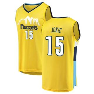 Youth Nikola Jokic Denver Nuggets Yellow Fast Break Jersey - Statement Edition